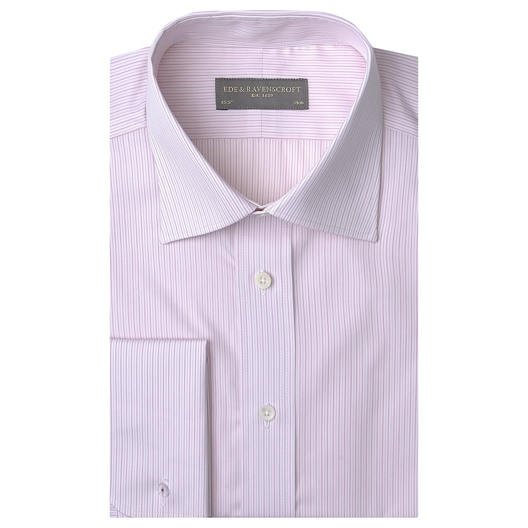 Ainsley Pink and White Textured Stripe Shirt