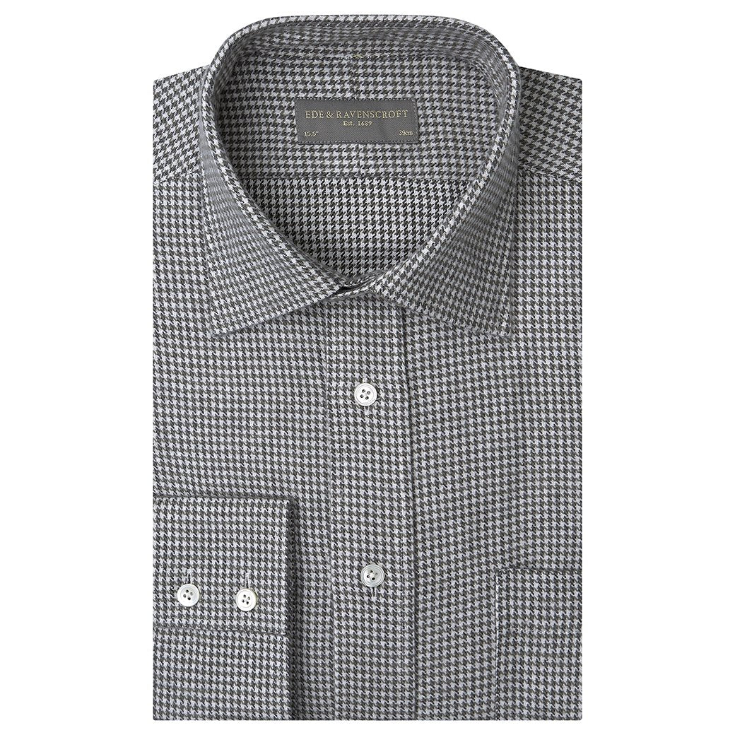 Alderney Green and White Houndstooth Shirt