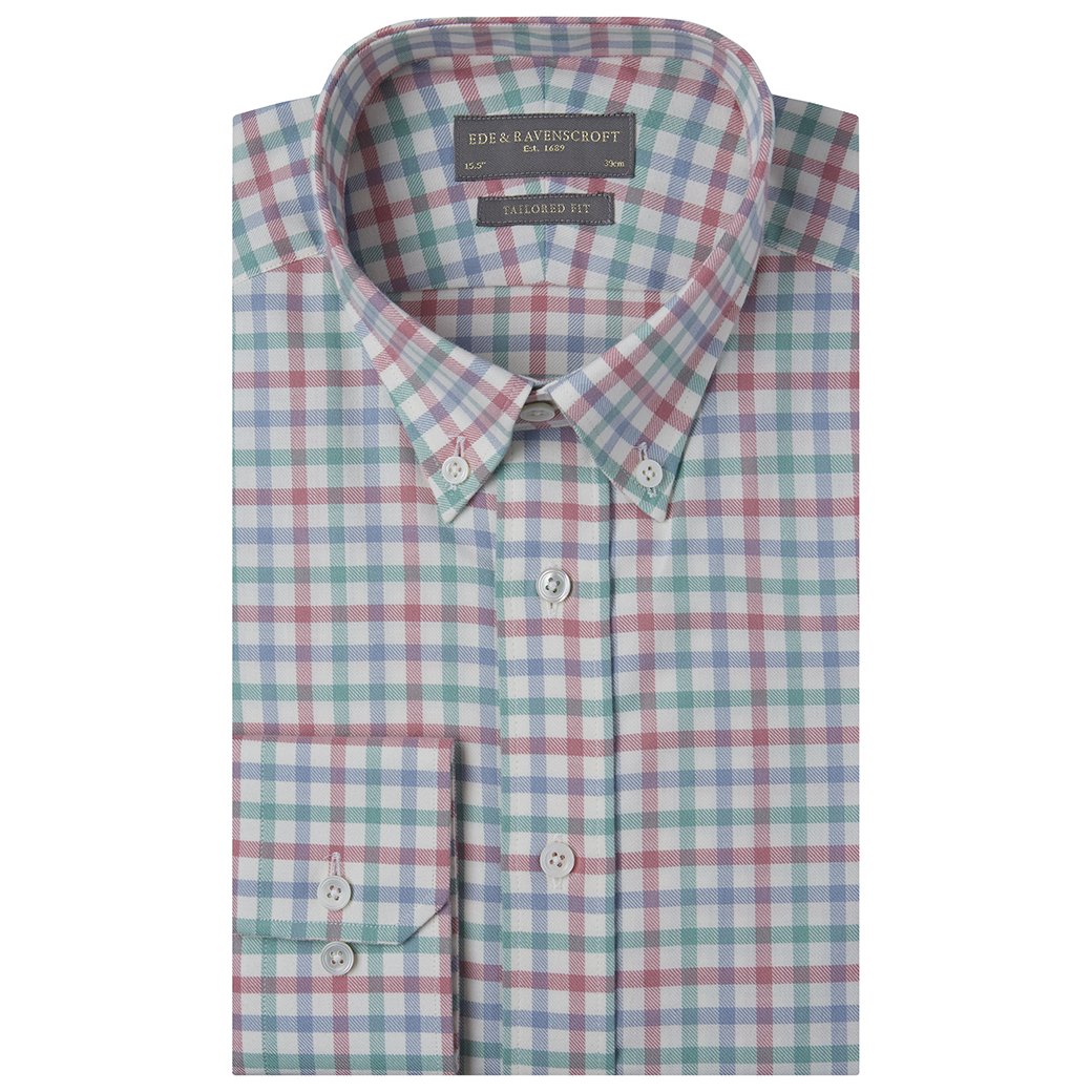 Alvin Pink Green and Blue Brushed Check Shirt