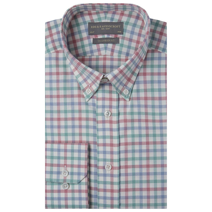 Alvin Pink Green and Blue Brushed Check Shirt