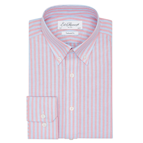 Alvin Blue and Red Oxford Stripe Shirt