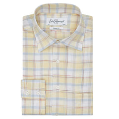 Aragon Yellow Blue Large Check Shirt