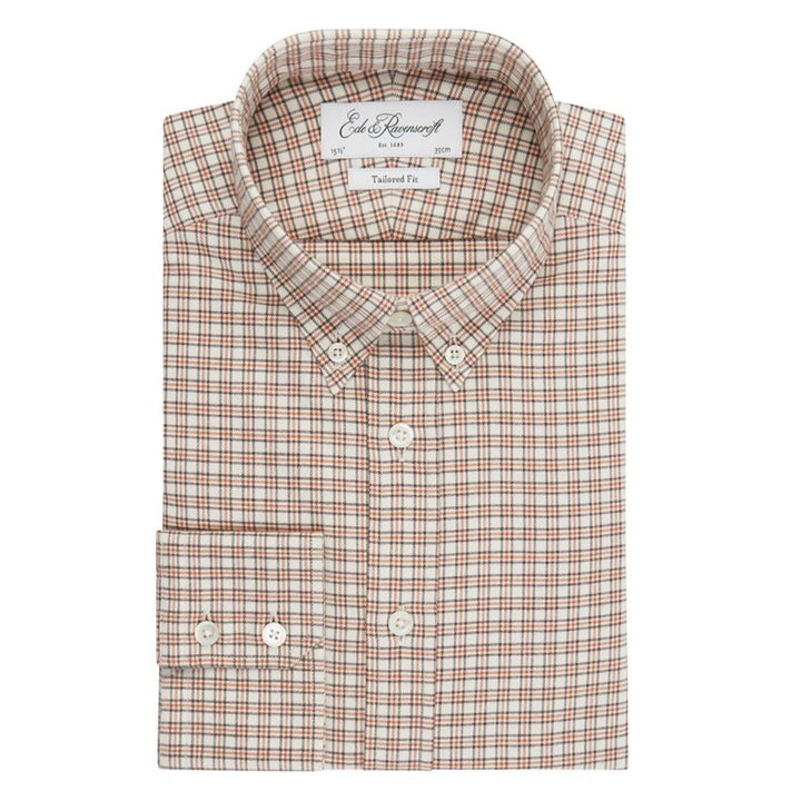 Alvin White and Rust Check Shirt