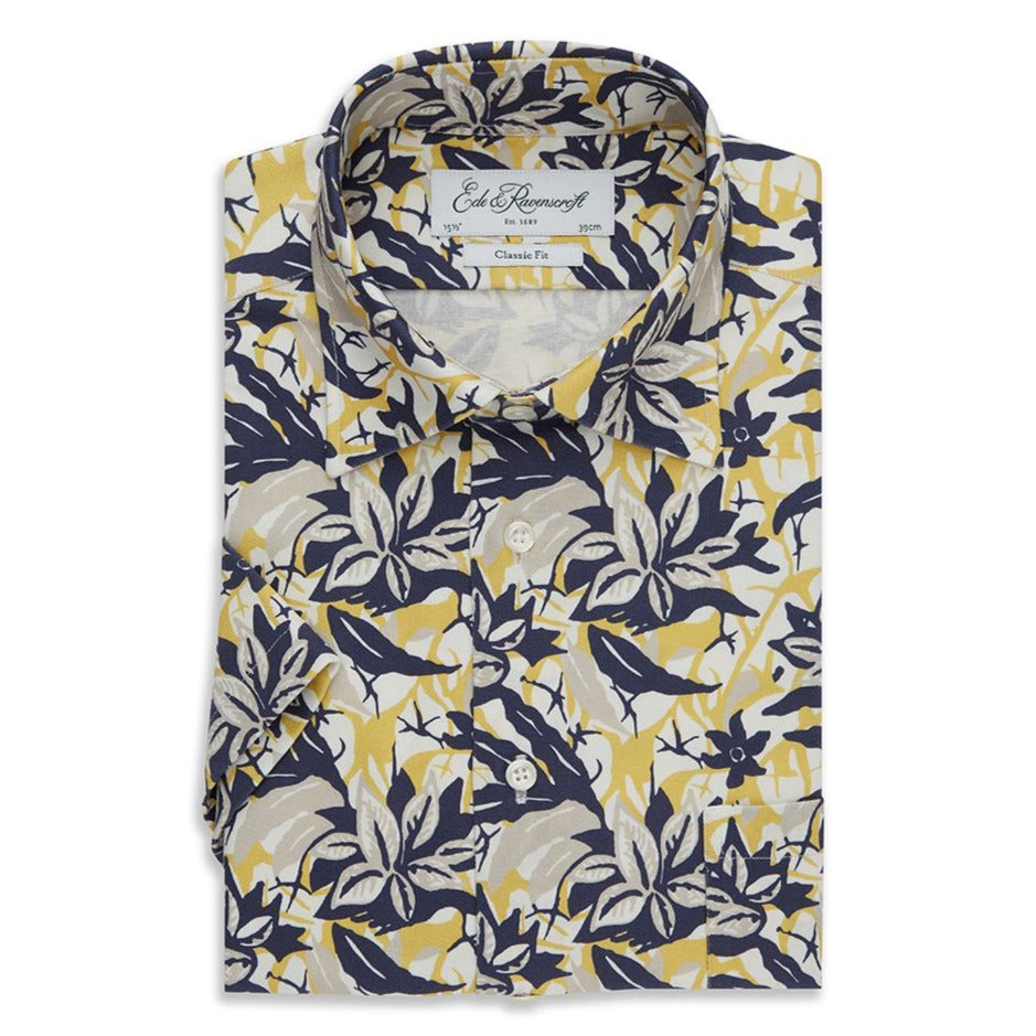 Aubrey Multi Printed Short Sleeve Cotton Shirt