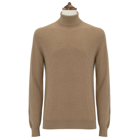 Kenbury Camel Cashmere Roll Neck Sweater