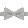 Silver Micro Textured Diamond Bow Tie