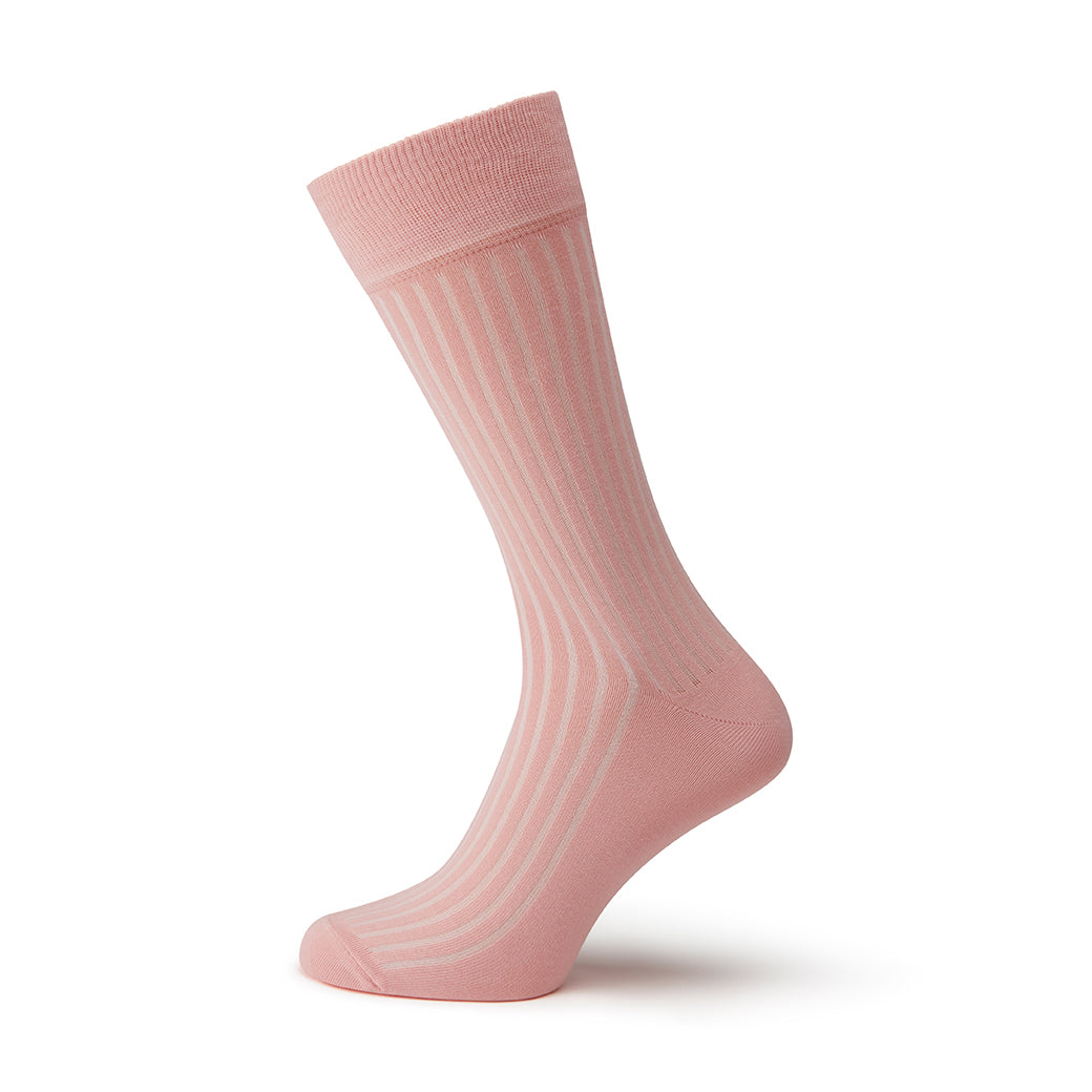 Ede & Ravenscroft | Sontley Ribbed Sock | Pink