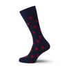 Sutton Navy and Red Lobster Calf Length Sock