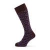 Stowe Green Geometric Wool Calf Length Socks