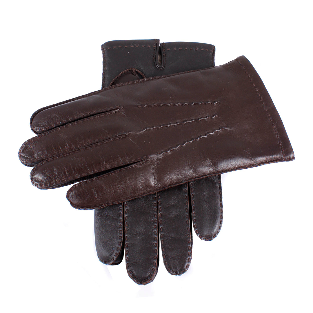 Brown Touchscreen Hairsheep Leather Gloves