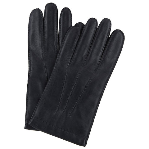 Black Touchscreen Hairsheep Leather Gloves