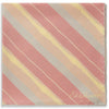 Pink and Yellow Painted Stripe Printed Silk Pocket Square