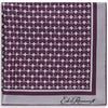 Purple and Silver Fleur De Lys Pocket Square