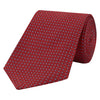 Red Textured Grid Jacquard Woven Tie