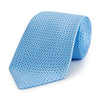 Pale Blue Textured Grid Jacquard Woven Silk Tie