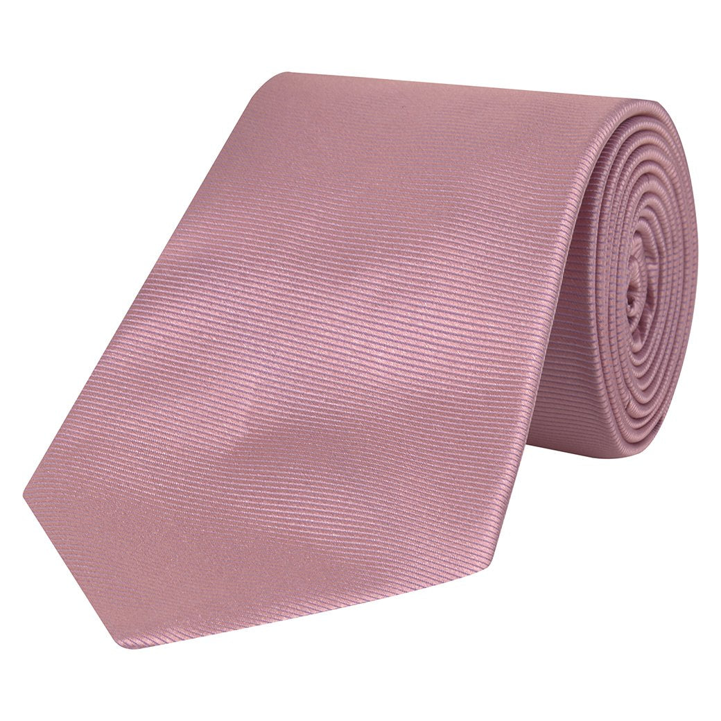Pink Heavy Twill Woven Silk Tie