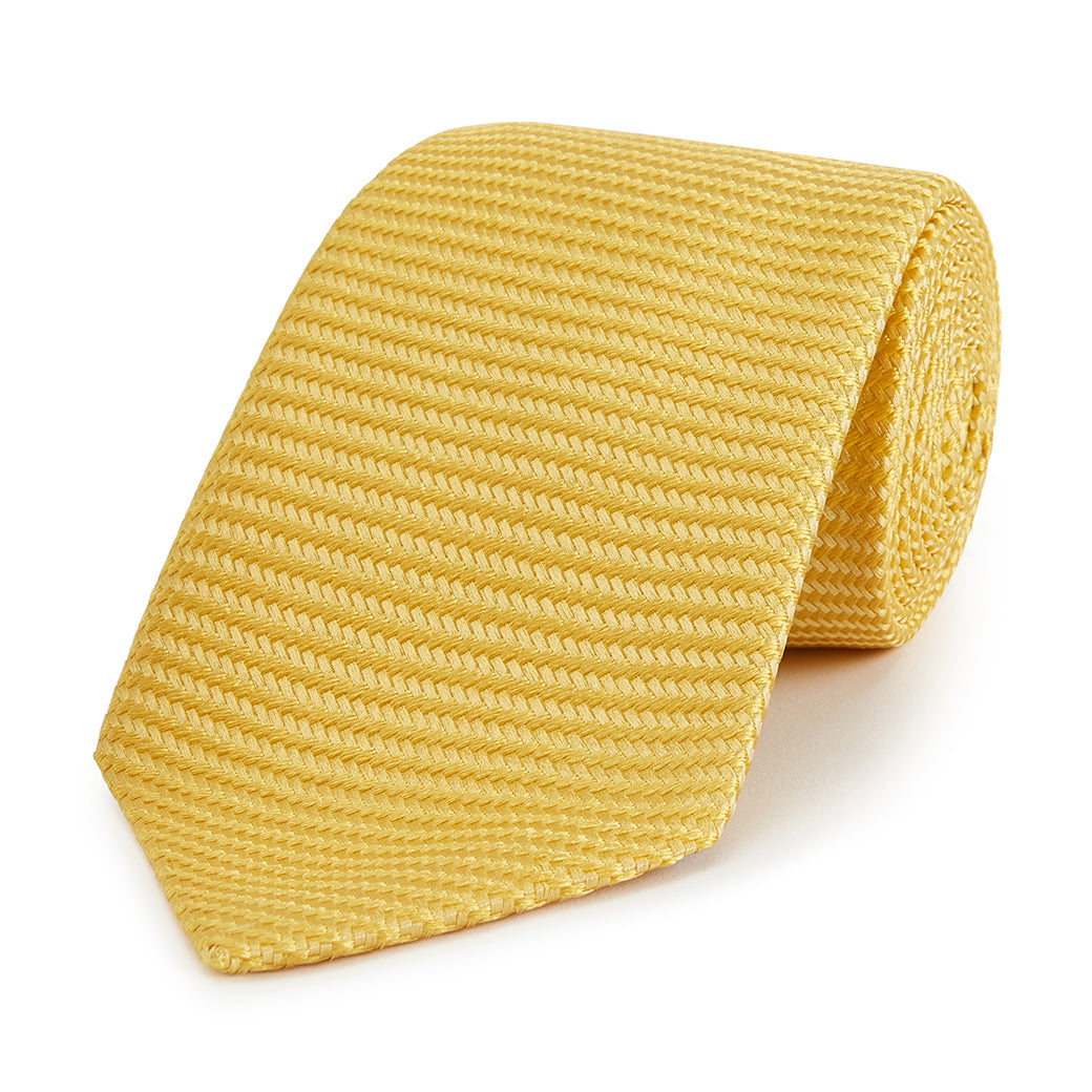 Yellow Heavy Textured Twill Tie