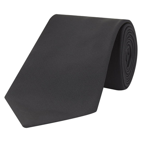 7.5 cm Black Barathea Woven Silk Tie