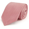 Pink Geometric Woven Silk Tie