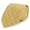 Yellow and Blue Paisley Hopsack Woven Silk Tie
