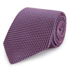 Pink and Navy Textured Woven Silk Tie