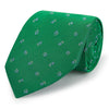Green Micro Flower Woven Silk Tie
