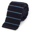 Navy and Blue Knitted Barre Stripe Tie