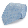 Blue Floral Woven Silk Tie
