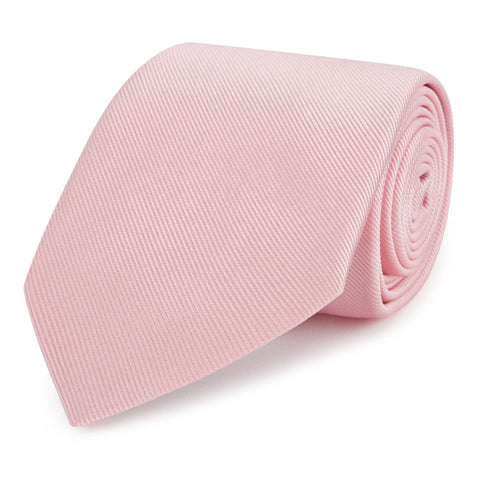 Pink Heavy Twill Woven Silk Tie