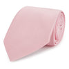 Pink Plain Heavy Twill Woven Silk Tie