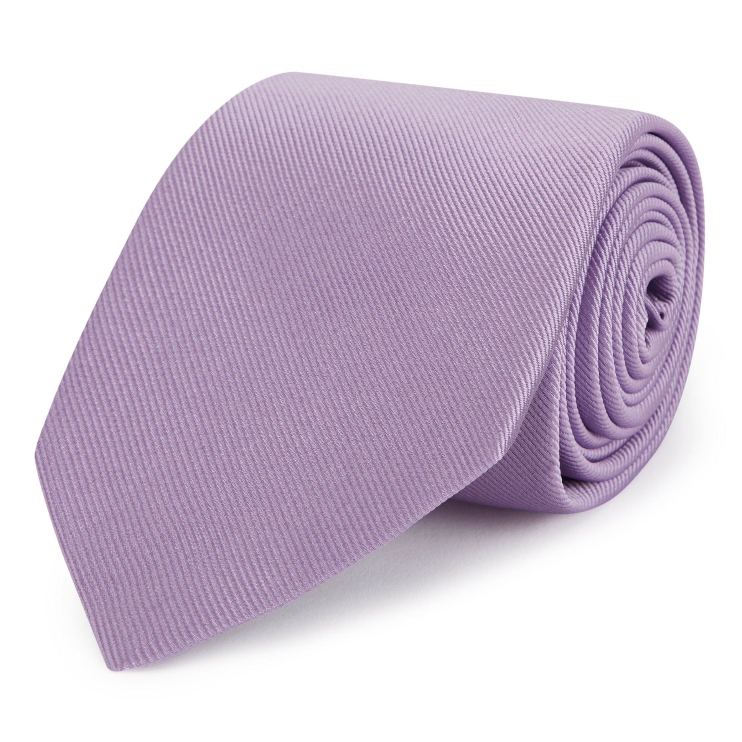 Ede & Ravenscroft | Plain Heavy Twill Woven Silk Tie | Purple