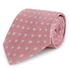 Pink Micro Diamond Woven Silk Tie