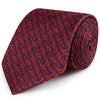 Red and Navy Palace Gate Palm Silk Tie