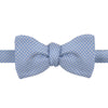 Blue and White Houndstooth Silk Butterfly Bow Tie