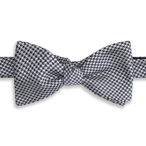 Black And White Houndstooth Bow Tie