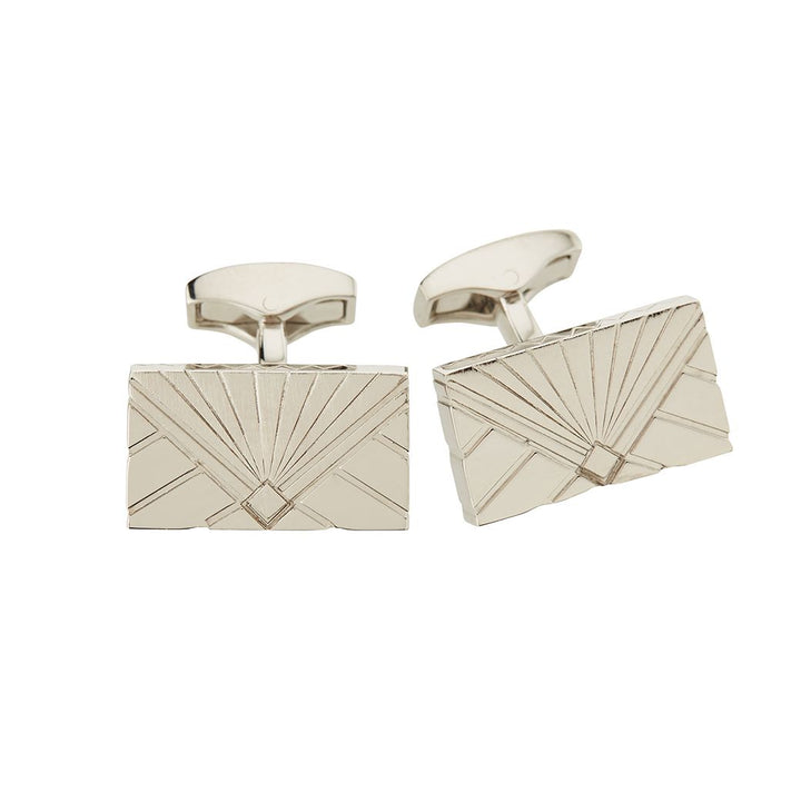 Two Tone Geometric Cufflink