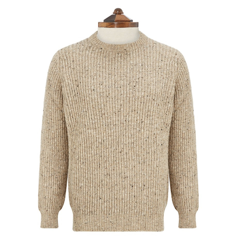 Kane Beige Donegal Crew Neck Jumper