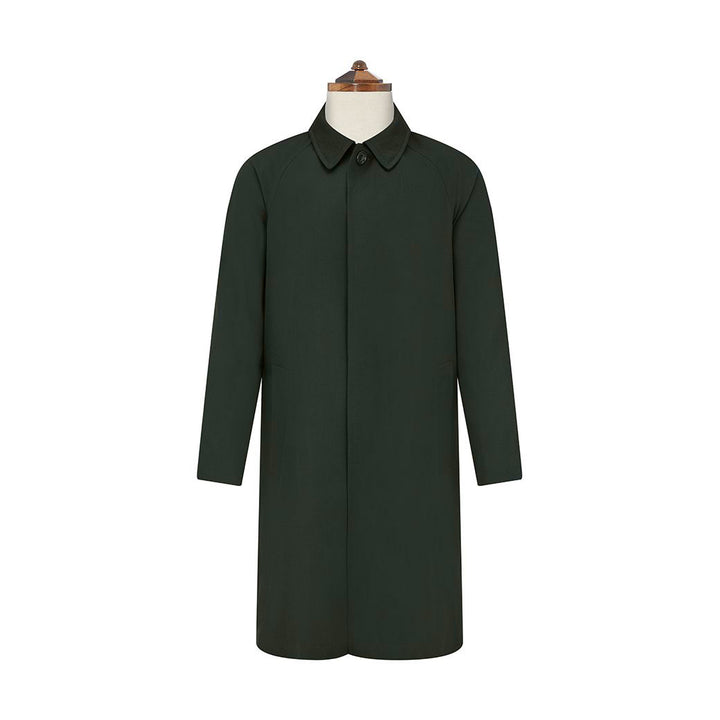 Shelton Green Twill Wool Raincoat