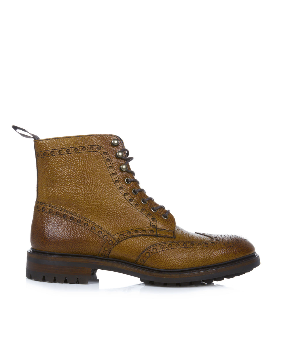 Stafford brogue boots - Chestnut