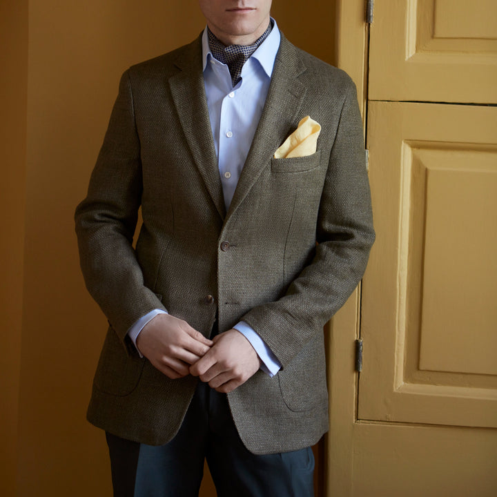 Bletchley Khaki Hopsack Linen Jacket