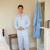 Blue Exclusive Stripe Egyptian Cotton Piped Pyjama Set