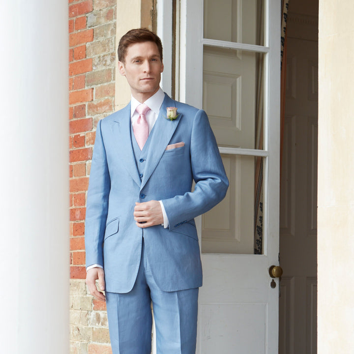 Faulkner Pale Blue Twill Linen Jacket